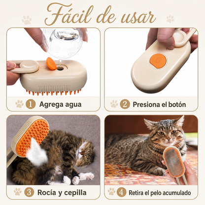 Cepillo Pulverizador para Mascotas